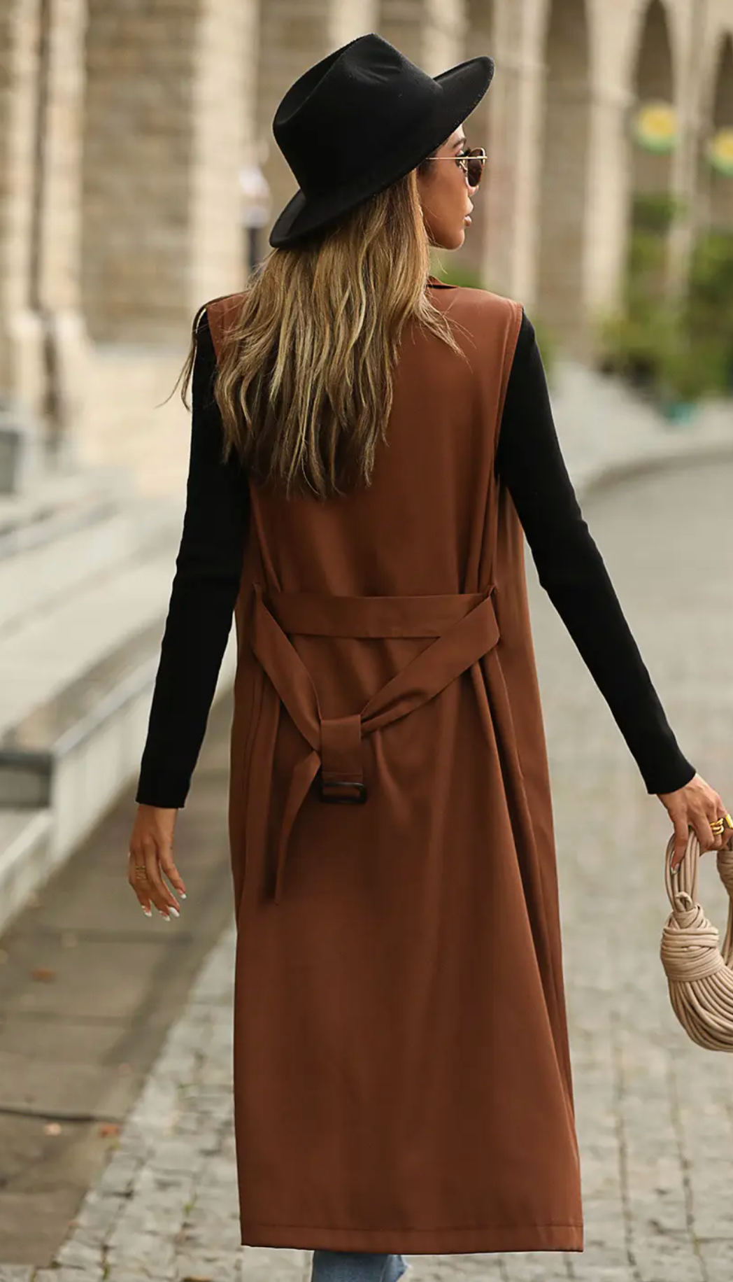 Kari Sleeveless Long Vest Dress – Byron Printing Boutique LLC