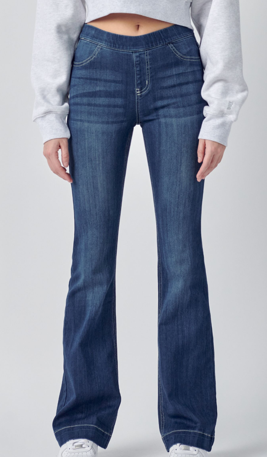 Daisy Denim Flared Pull On Jeans