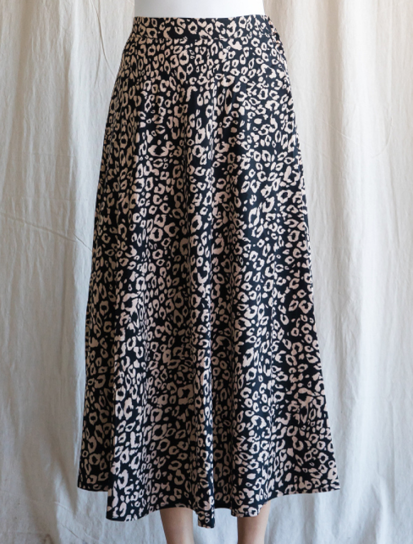 Farah Leopard Print Maxi Skirt