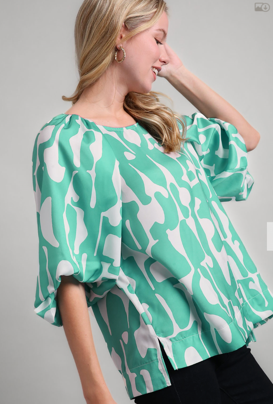 Lylah Balloon Sleeve Top