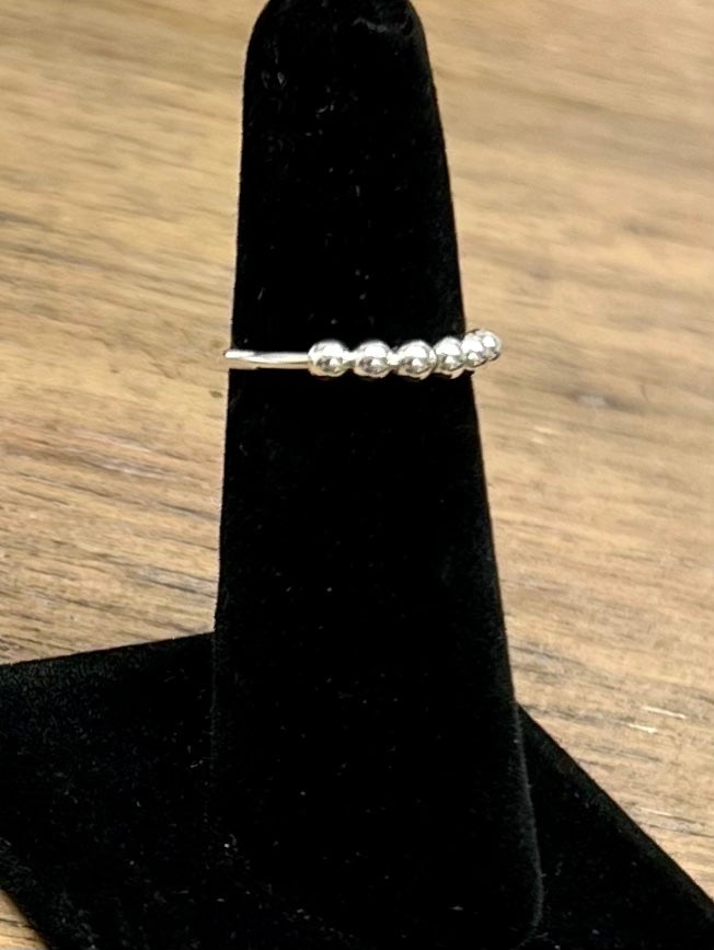 Sterling Silver Beaded Ring