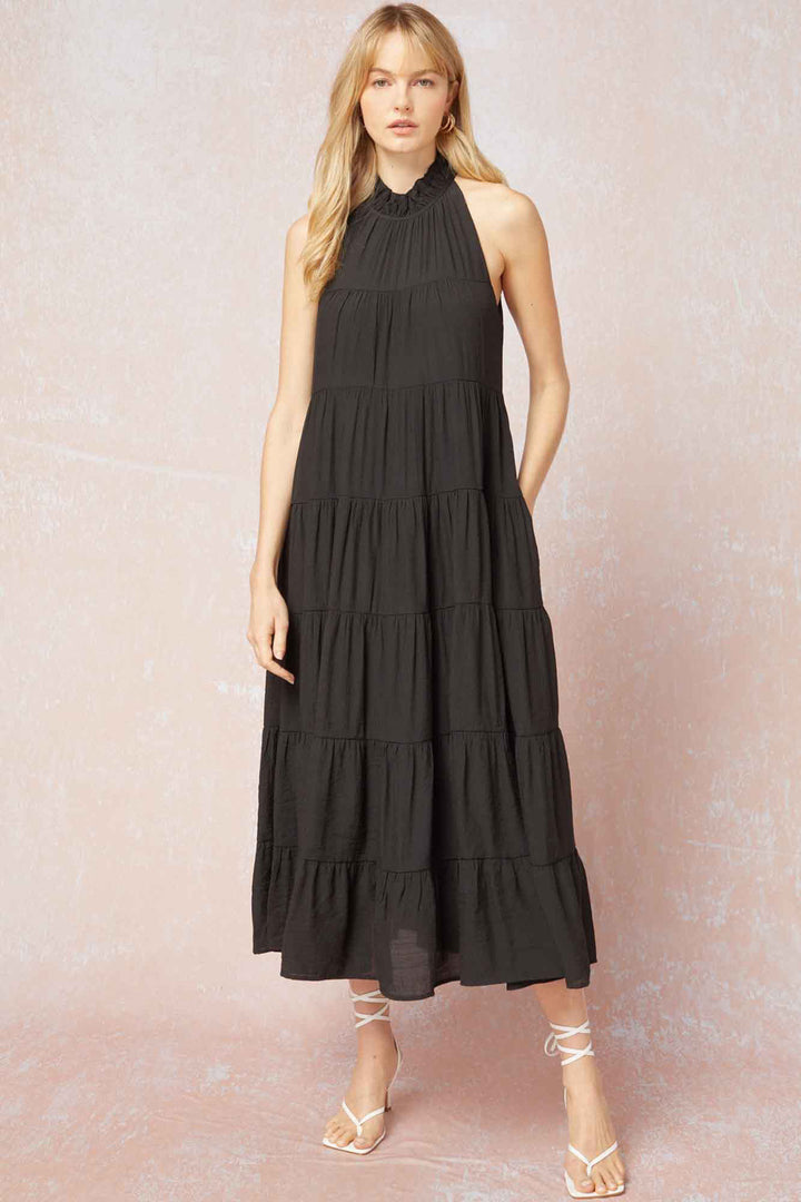 Chloe Mock Neck Maxi Dress
