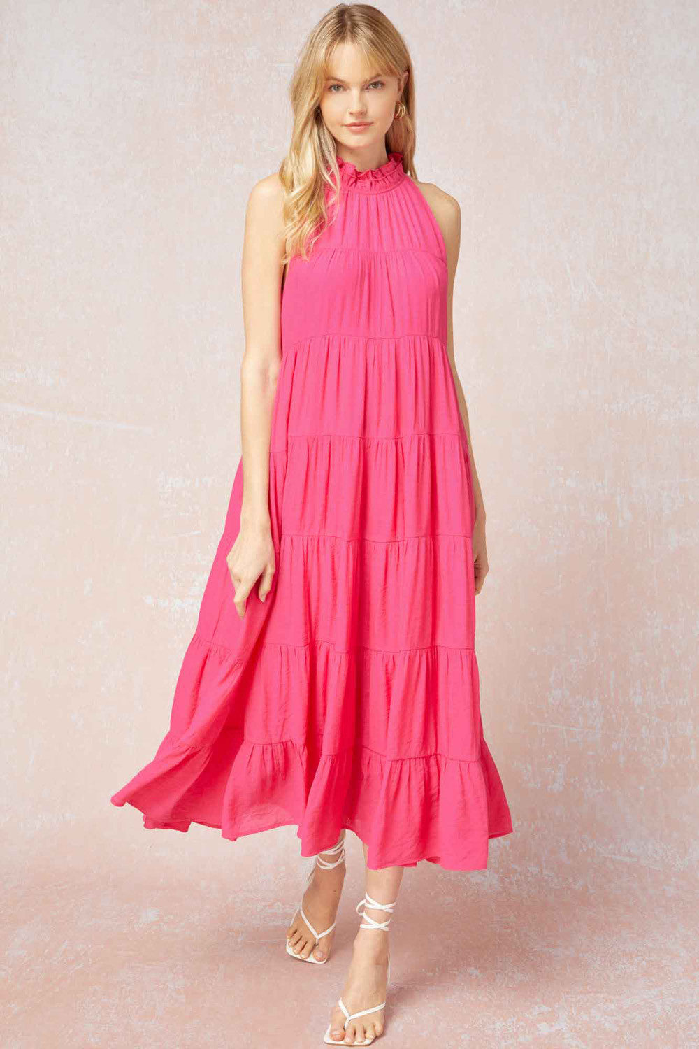 Chloe Mock Neck Maxi Dress