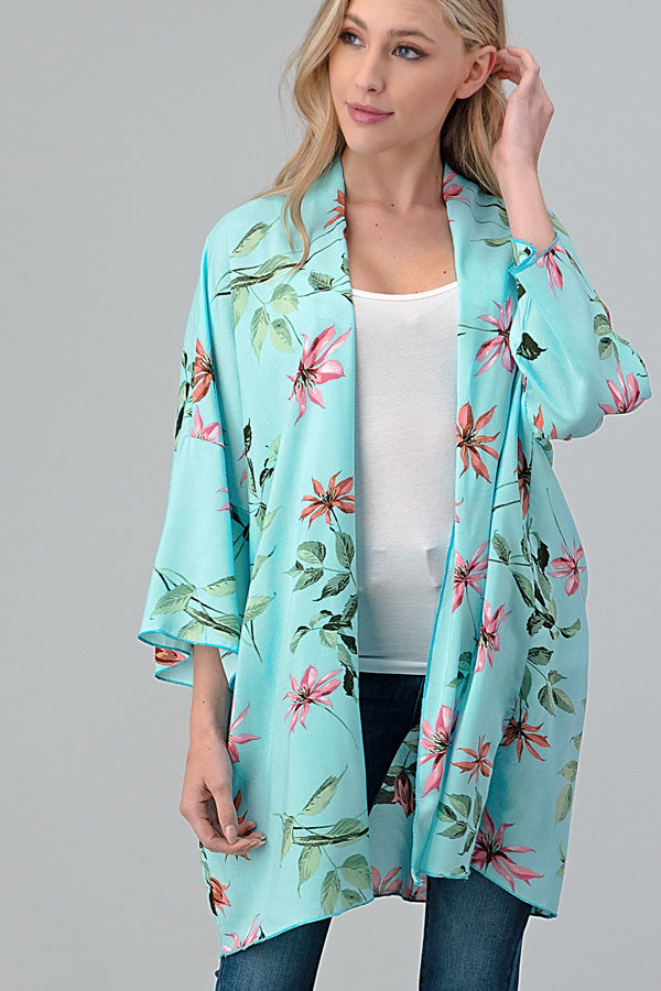 Floral Print Cardigan / Kimono