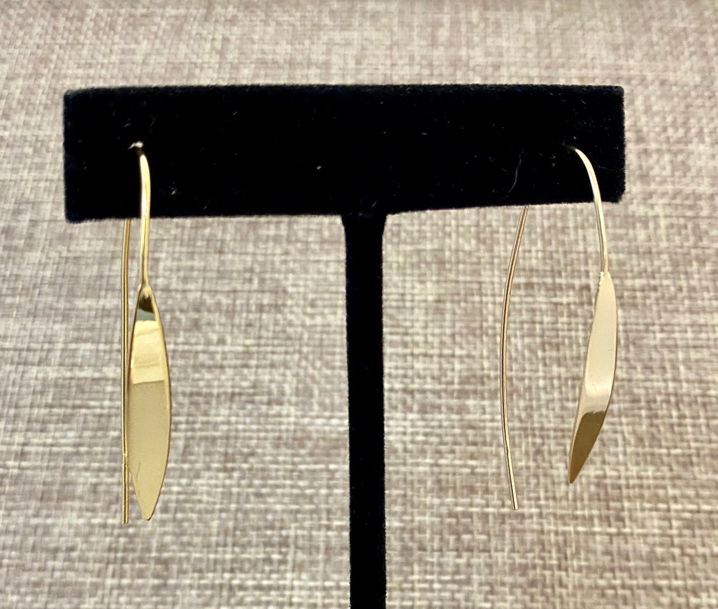 Gold Plated Bar Hook Earrings