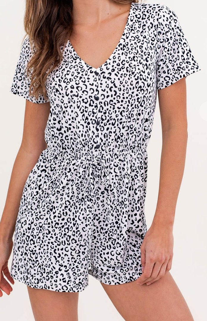 Mere Animal Print Romper