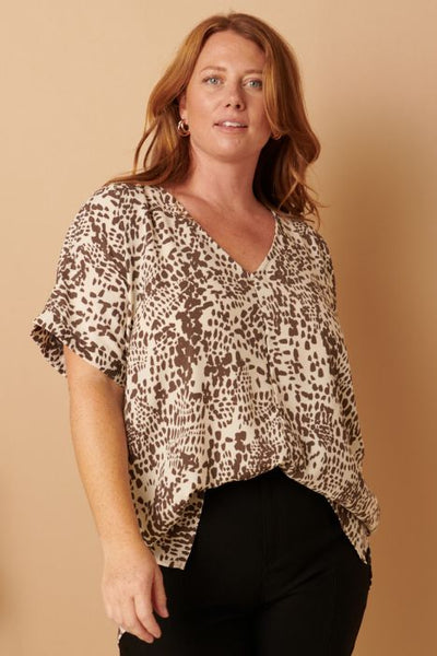 Millie Print Short Sleeve Top