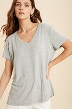 Tay V Neck Basic Top