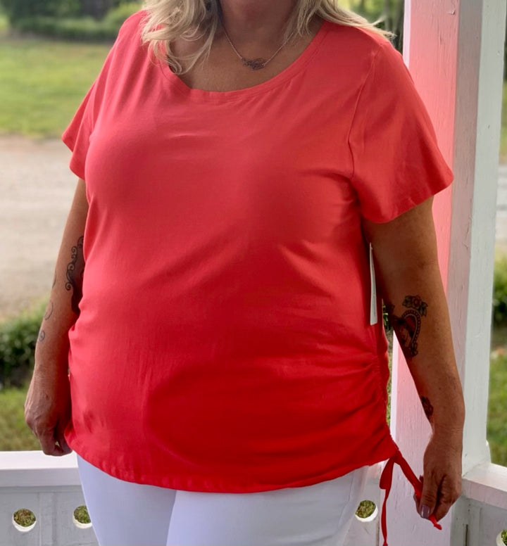 Sally Side Tie Plus Size Top